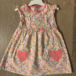 Child Of Mine Girl's Size 12 Months Sweet Floral Dress With Flutter Sleeves